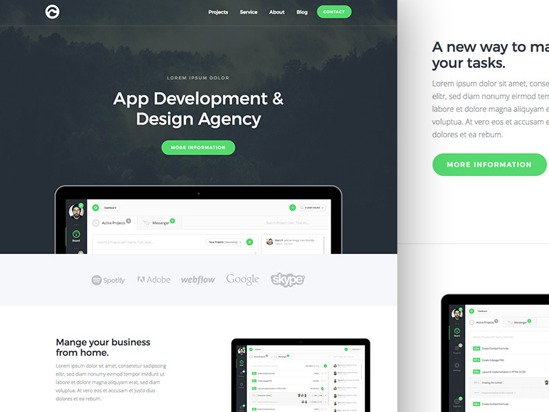 Free Agency Template by Nicolas Kayser on Dribbble