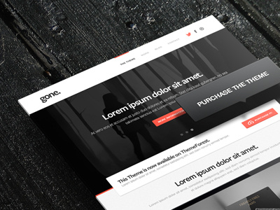 Gone Wordpress Theme inkl. Subpages