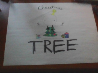 christmas TREE drawing illustration