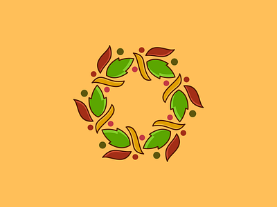 Leaf Ornament Circle Design