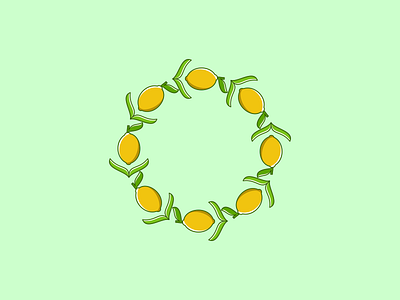 Lemon Ornament Logo animation branding design frame fruits graphic design illustration lemon logo ornament ui ux vector