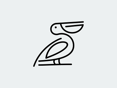 Pelican Bird Logo animal animation bird branding design graphic design illustration logo pelican ui ux vector