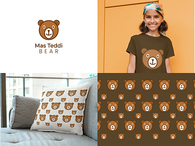 Cute Bear Logo animal animation bear brand design branding design graphic design illustration logo pillow t shirt ui ux vector