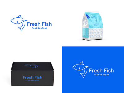 Fresh Fish Logo animation brand identity brand logo branding design fish food graphic design illustration logo logo designer seafood vector visual identity