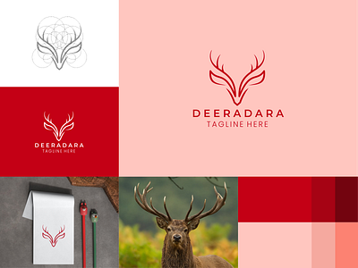 Deer Animal Head Logo animal animation brand design brand identity branding deer design graphic design illustration logo logo design ui ux vector visual identity