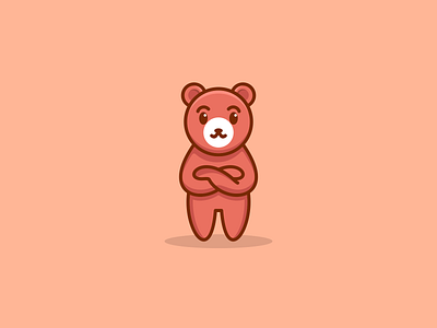 Cute Red Bear Design