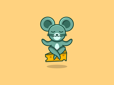 Cute Mouse And Cheese Design animals animation brand design brand identity branding cute animals cute mouse design graphic design illustration logo logo design mouse typography ui ux vector visual identity