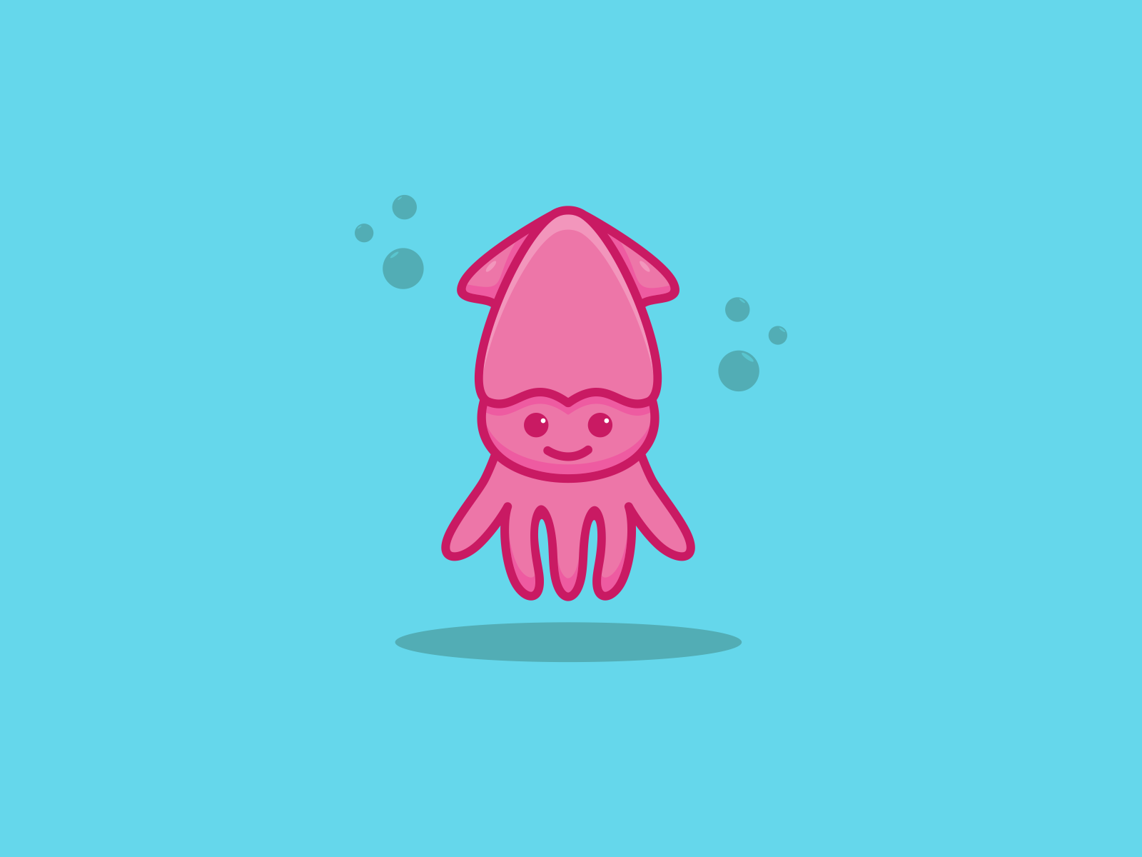 Cute Squid Design Logo By Sketch Graphic On Dribbble