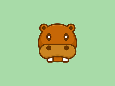 Cute Hippo Cartoon Design app branding design graphic design hippo hippo cartoon hippo design illustration logo typography ui ux vector