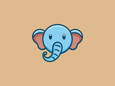 Cute Elephant Cartoon Design app branding cartoon cute cute elephant design elephant elephant design elephant illustration graphic design illustration logo typography ui ux vector