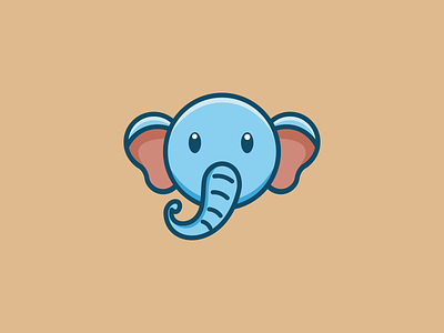 Cute Elephant Cartoon Design