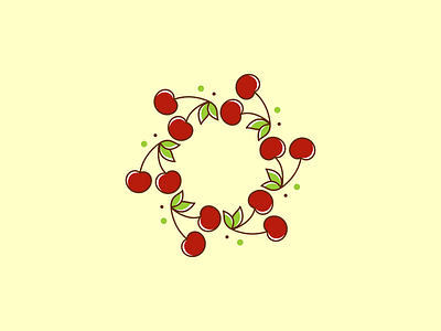 Circle Cherry Design app branding cherry cherry design cherry illustration circle circle cherry design fruits fruits cherry graphic design illustration logo typography ui ux vector