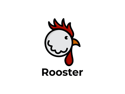 Rooster Cartoon Design animal app branding cartoon chicken cute design graphic design illustration logo rooster typography ui ux vector