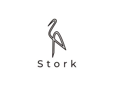 Stork Logo Design app bird bird logo branding design graphic design illustration line logo stork stork design stork logo typography ui ux vector