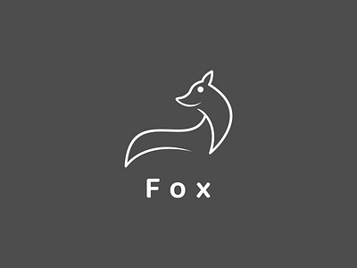 Fox Logo Line animal app branding design fox graphic design illustration line logo typography ui ux vector