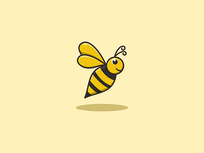 Cute Bee Logo animal app bee branding cute design graphic design illustration logo typography ui ux vector