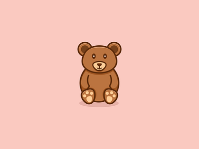 Cute Bear Logo animals app bear branding cute design graphic design illustration logo typography ui ux vector