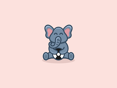 Cute Elephant Logo animal app branding cute design elephant graphic design illustration logo typography ui ux vector