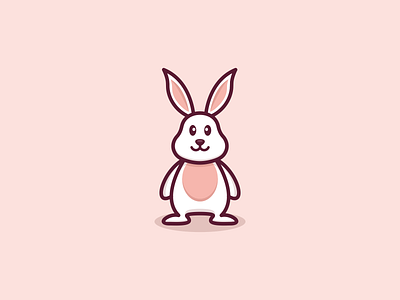 Cute Rabbit Logo Design animal app branding cute design graphic design illustration logo rabbit typography ui ux vector