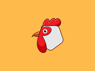 cute rooster logo app branding cartoon cute design graphic design illustration logo rooster typography ui ux vector