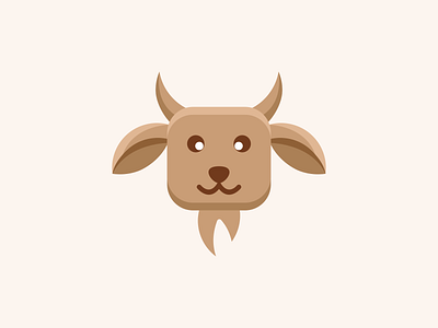 Cute Goat Cartoon Design