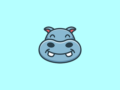 Cute Hippo Cartoon Design