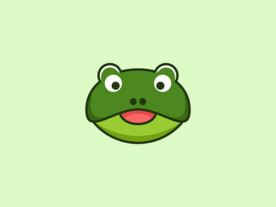 Cute FROG logo design app branding cartoon cute design frog cute graphic design illustration logo logo design typography ui ux vector