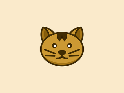 Cute Cat Concept Logo Design