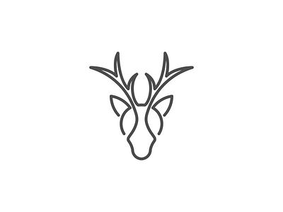 Deer line concept logo design