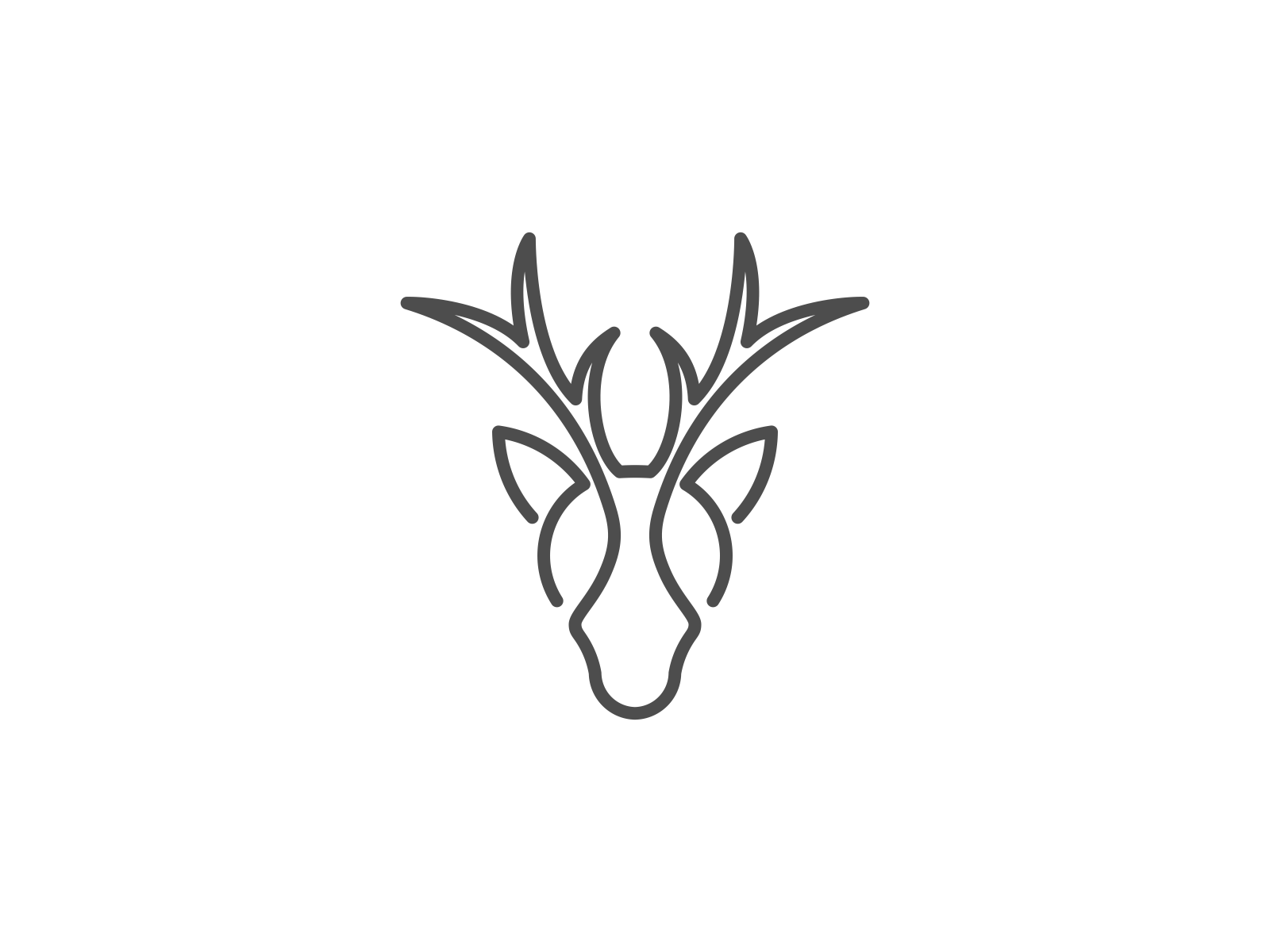 Deer line concept logo design by im.graphic_ on Dribbble