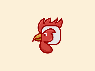 Cute Roosteer logo design animal app branding chicken design graphic design illustration logo roosster typography ui ux vector