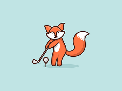 Cute Fox concept logo design