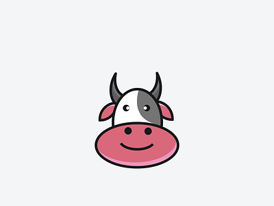 Cute Cow Cartoon Design app branding cow cow cartun cow ilustration design fox desain graphic design illustration logo ui ux vector