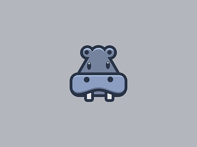 Cute Hippo Cartoon Design app branding design graphic design illustration logo typography ui ux vector