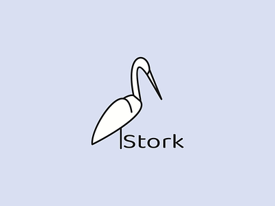Stork Logo Design app branding design graphic design illustration logo stork logo typography ui ux vector