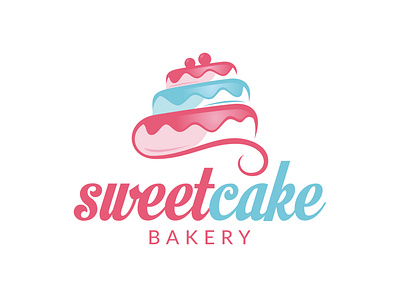 Cake logo 2d logo 3d logo brand identity branding creative logo custom logo design illustration logo