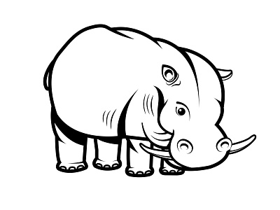 Hippo design icon