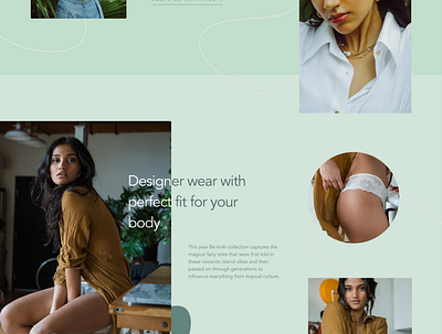 Kinki Be Bikini wear landing page concept aperal bikiniwear branding concept design landing page minimalism sri lanka