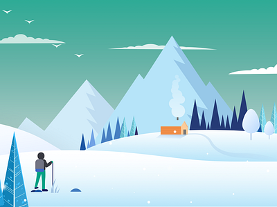 Winter theme gameplay backgrounds flatdesign game game background game design illustration