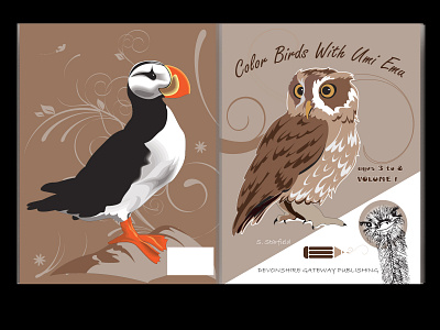 Color Birds With Umi Emu Cover Design graphic design illustration