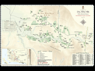 Sta. Rita Hills Viticultural Area branding design graphic design illustration typography vector