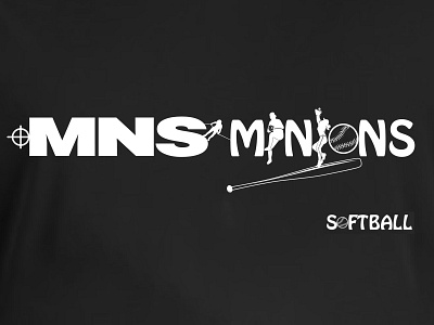 MNS Minions Softball Team Logo branding design graphic design illustration logo vector