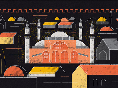Hagia Sophia, Istanbul adobe art artwork hagia sophia illustration illustrator istanbul motion graphic photoshop