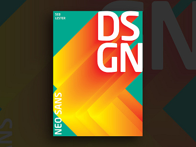 Neo Sans Poster design graphic neosans poster print type typography