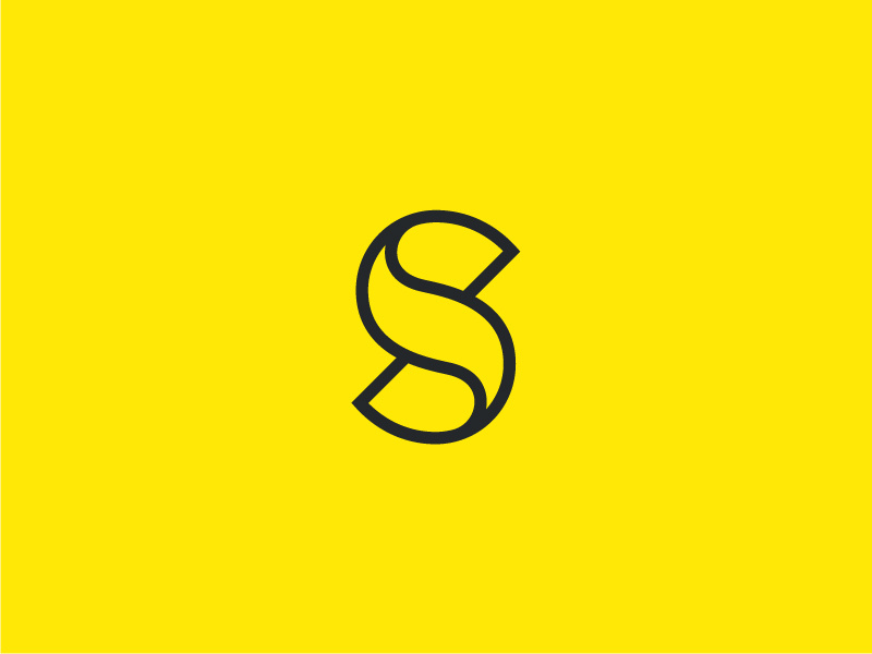 "S" logomark exploration vol. 2 typography minimal mark logo icon graphic design yellow