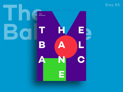 The Balance Poster design geometric minimal poster print type typography
