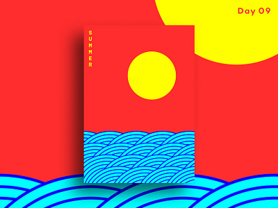 Day 09 - Summer basic design geometric minimal poster print shapes summer typography