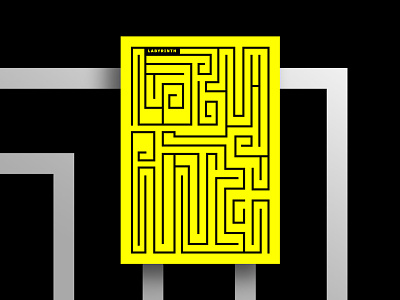 Labyrinth Poster basic design geometric labyrinth poster print typography