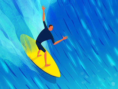 Surf design graphic illustration poster print