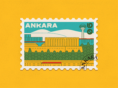 Ankara Stamp ankara artwork colorful dribbble graphic design illustrator lineart photoshop rebound stamp stamp design weekly challenge weekly warm up